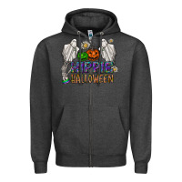 Charcoal Heather hippie halloween Zipper Hoodie - CowhideDigitalArt