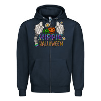 Navy hippie halloween Zipper Hoodie - CowhideDigitalArt