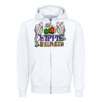 White hippie halloween Zipper Hoodie - CowhideDigitalArt