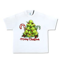 White Merry Christmas Tennis Urban Heavy Tee - RanaPortraitStore