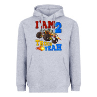 Heather Grey i'am two truck yeah Heavyweight Hoodie - Artiststas