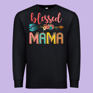 Blessed Mama Premium Sweatshirt Designed By Jahusdesignshop