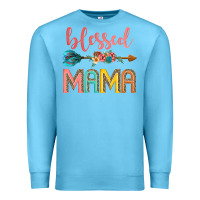 Ocean Blue blessed mama Premium Sweatshirt - JahusDesignShop
