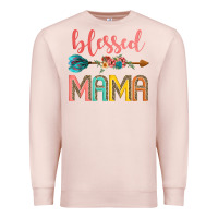 Pale Pink blessed mama Premium Sweatshirt - JahusDesignShop
