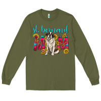Army Green western st bernard mom Long Sleeve Tee - texasbilliewilder