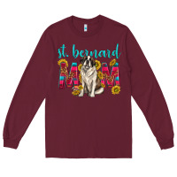 Burgundy western st bernard mom Long Sleeve Tee - texasbilliewilder