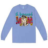 Colony Blue western st bernard mom Long Sleeve Tee - texasbilliewilder