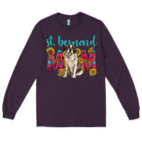 Plum western st bernard mom Long Sleeve Tee - texasbilliewilder