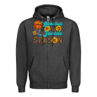 Charcoal Heather basketball is my favorite season Zipper Hoodie - HRA Design Shop