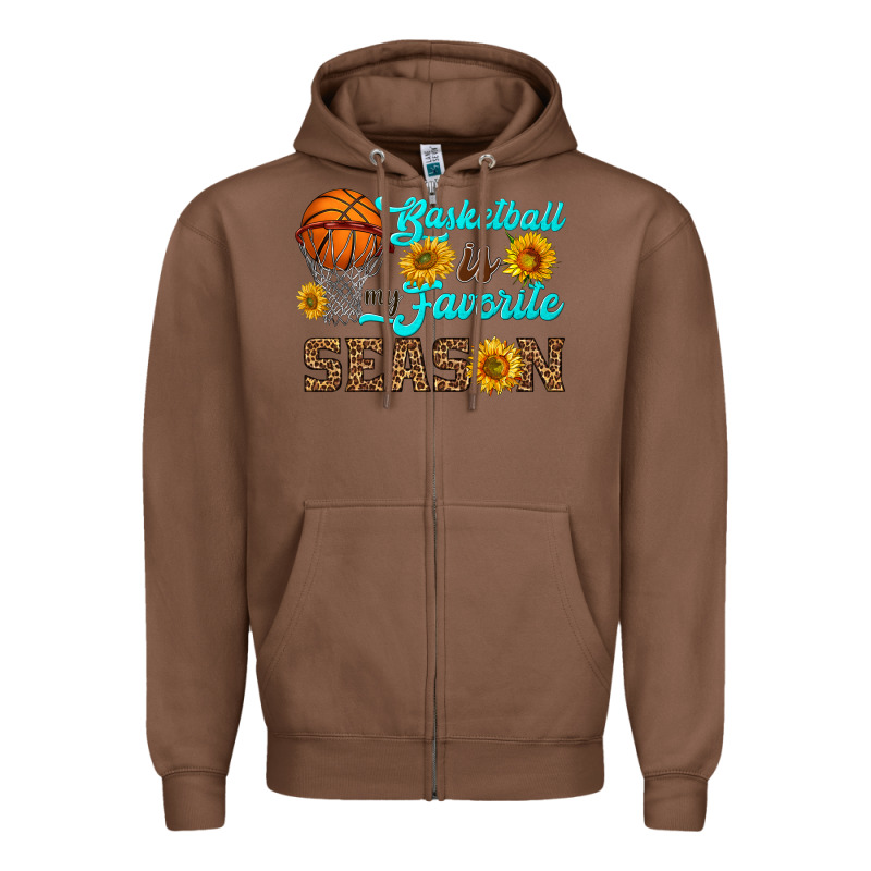 Basketball Is My Favorite Season Zipper Hoodie by HRA Design Shop | Teevron