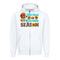 White basketball is my favorite season Zipper Hoodie - HRA Design Shop