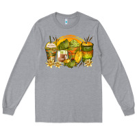 Heather Grey frog coffee cups Long Sleeve Tee - Zillion Design Studio