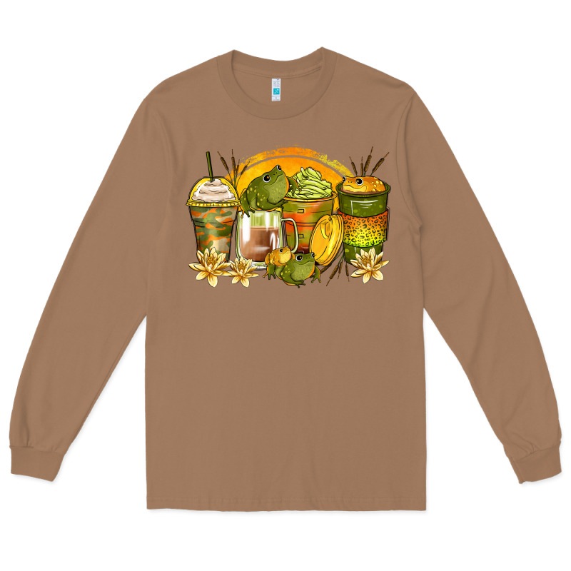 Frog Coffee Cups Long Sleeve Tee by Zillion Design Studio | Teevron