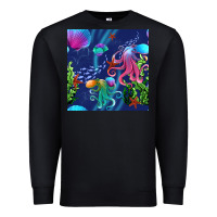 Black undersea Premium Sweatshirt - BundleAndBundleShop