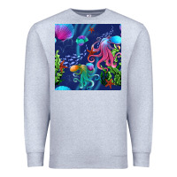 Heather Grey undersea Premium Sweatshirt - BundleAndBundleShop