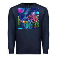 Navy undersea Premium Sweatshirt - BundleAndBundleShop