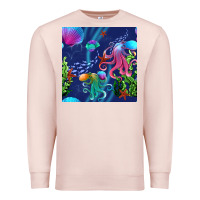 Pale Pink undersea Premium Sweatshirt - BundleAndBundleShop