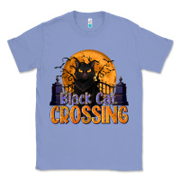 Colony Blue Black Cat Crossing Classic Tee - texasbilliewilder