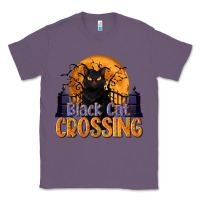 Lavender Black Cat Crossing Classic Tee - texasbilliewilder