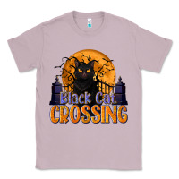 Lilac Black Cat Crossing Classic Tee - texasbilliewilder