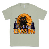 Matcha Black Cat Crossing Classic Tee - texasbilliewilder