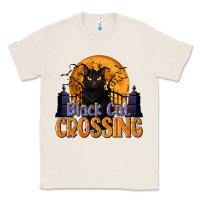 Natural Black Cat Crossing Classic Tee - texasbilliewilder