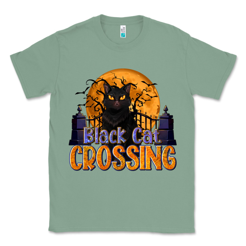 Black Cat Crossing Classic Tee by texasbilliewilder | Teevron