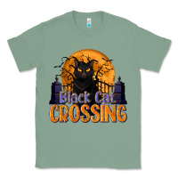 Sage Black Cat Crossing Classic Tee - texasbilliewilder