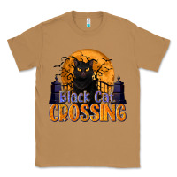 Toasted Coconut Black Cat Crossing Classic Tee - texasbilliewilder