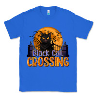 True Royal Black Cat Crossing Classic Tee - texasbilliewilder