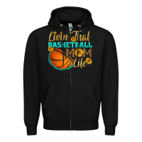 Black livin' that basketball mom life Zipper Hoodie - HRA Design Shop