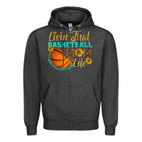 Charcoal Heather livin' that basketball mom life Zipper Hoodie - HRA Design Shop