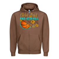 Chestnut livin' that basketball mom life Zipper Hoodie - HRA Design Shop