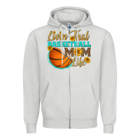 Dove Grey livin' that basketball mom life Zipper Hoodie - HRA Design Shop