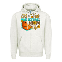 Oatmeal Heather livin' that basketball mom life Zipper Hoodie - HRA Design Shop