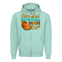 Seafoam livin' that basketball mom life Zipper Hoodie - HRA Design Shop