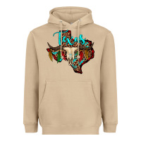 Mushroom bullskull texas map Heavyweight Hoodie - JahusDesignShop