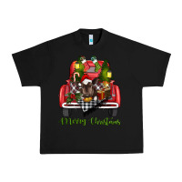 Black Merry Christmas Farm Truck With Baby Cow Urban Heavy Tee - RanaPortraitStore