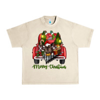 Sandshell Merry Christmas Farm Truck With Baby Cow Urban Heavy Tee - RanaPortraitStore