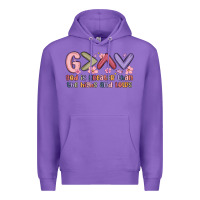 Purple god is greater than the highs and lows Premium Hoodie - MaliasSmallBusiness