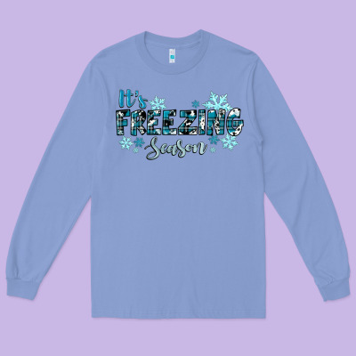 It's Freezing Season Winter Long Sleeve Tee Designed By Ranaportraitstore