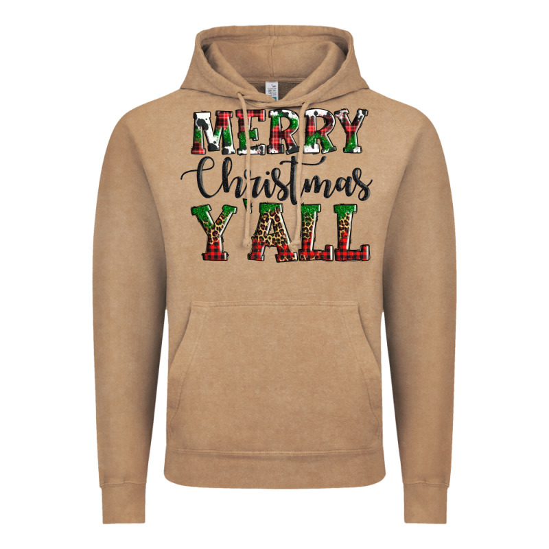 Merry Christmas Y'all Vintage Hoodie by AdoDesignShop | Teevron