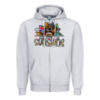 Heather Grey you are my sunshine autism awareness Zipper Hoodie - SublimationCraftShop