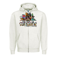 Oatmeal Heather you are my sunshine autism awareness Zipper Hoodie - SublimationCraftShop