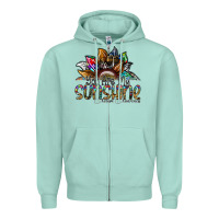 Seafoam you are my sunshine autism awareness Zipper Hoodie - SublimationCraftShop