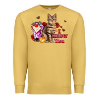 Antique Gold i meow you Premium Sweatshirt - AdoDesignShop