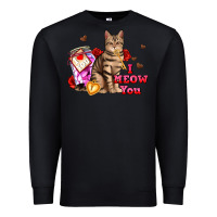 Black i meow you Premium Sweatshirt - AdoDesignShop