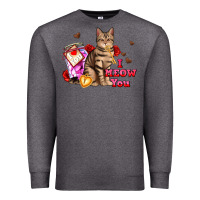 Charcoal Heather i meow you Premium Sweatshirt - AdoDesignShop