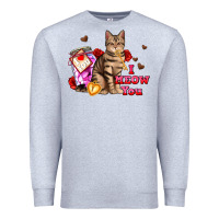 Heather Grey i meow you Premium Sweatshirt - AdoDesignShop