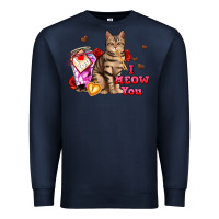 Navy i meow you Premium Sweatshirt - AdoDesignShop